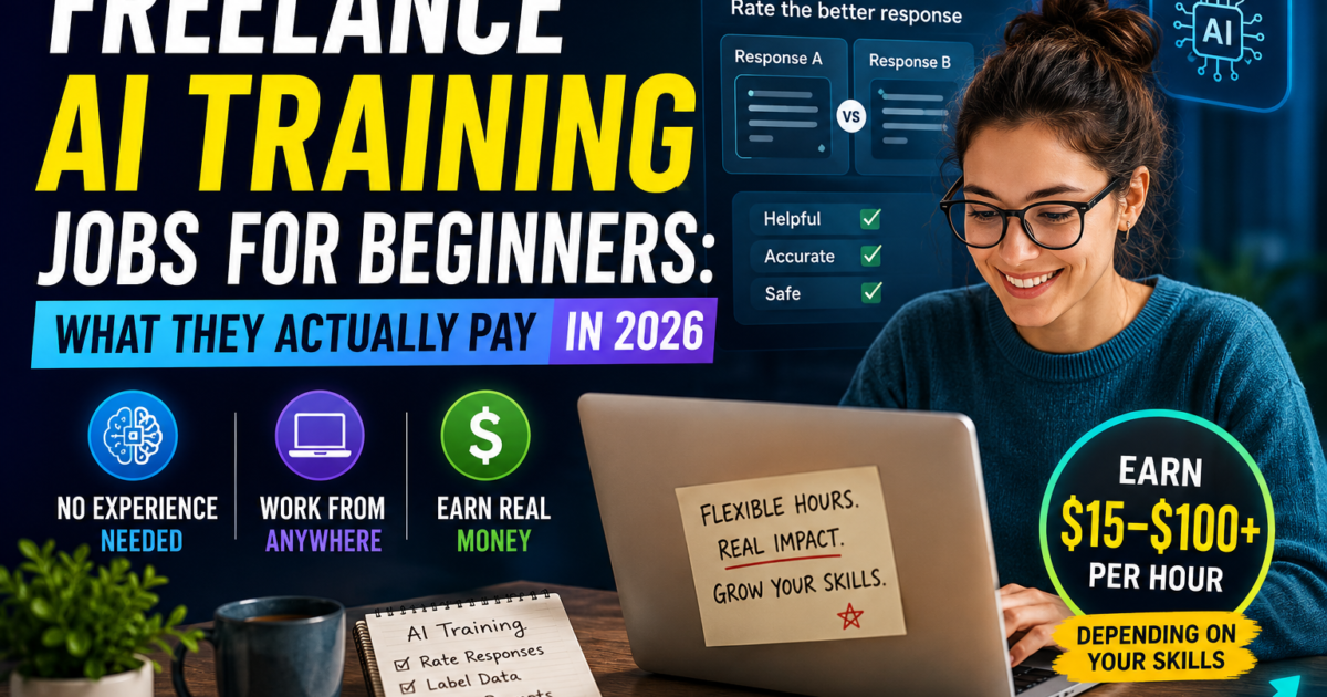 freelance AI training jobs for beginners