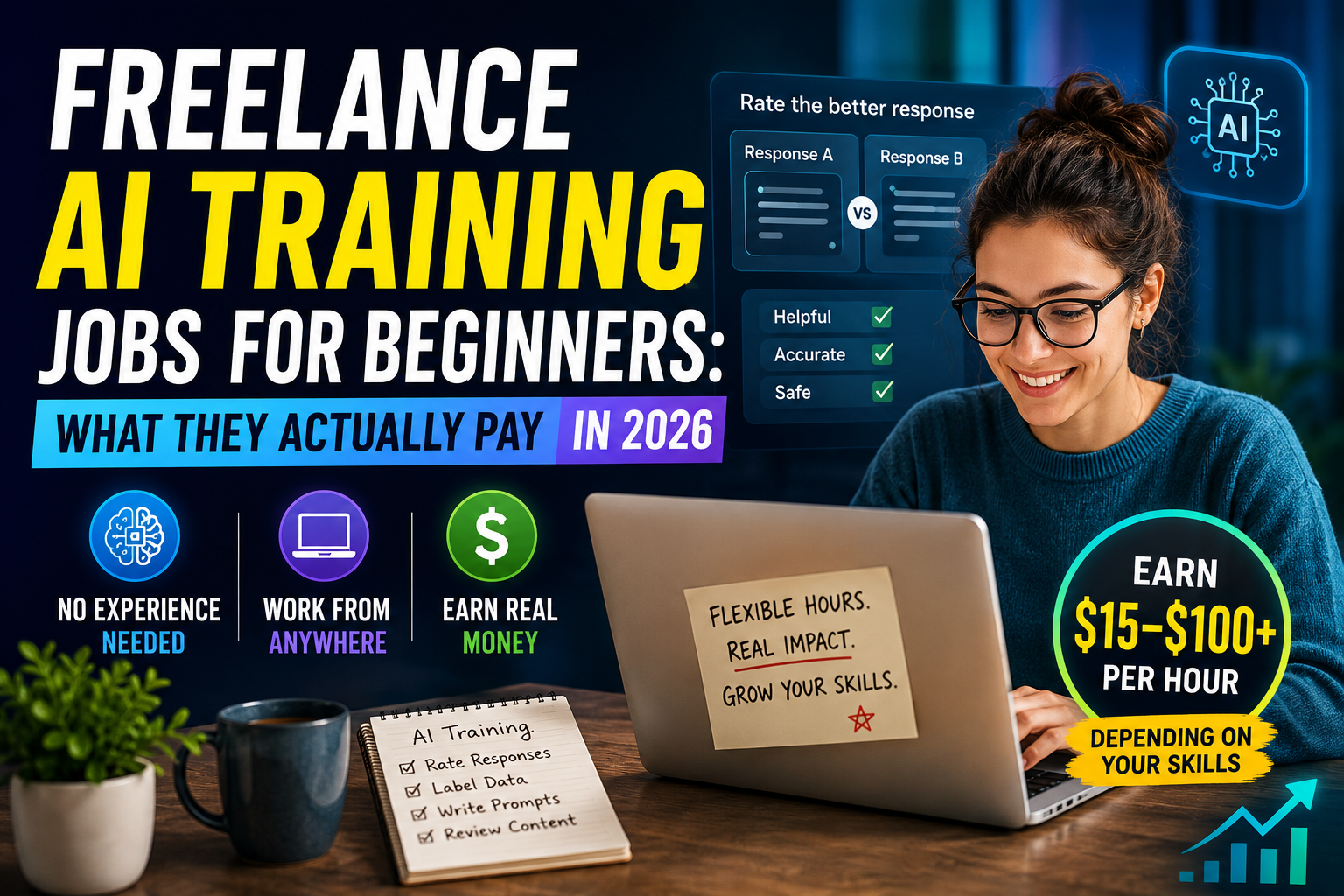 freelance AI training jobs for beginners