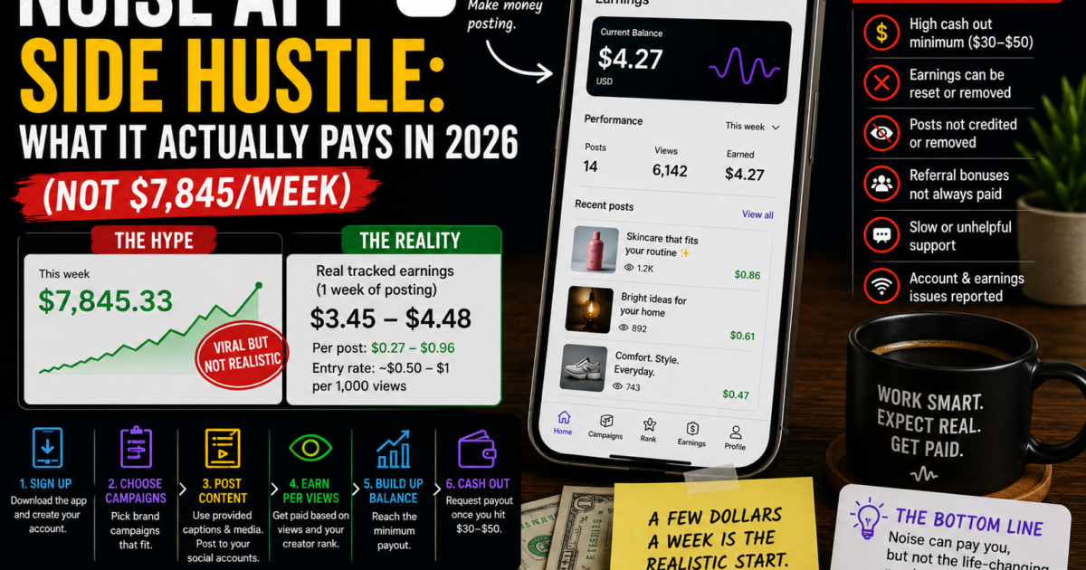 noise app side hustle