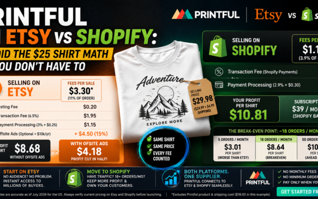 Etsy vs Shopify for print on demand