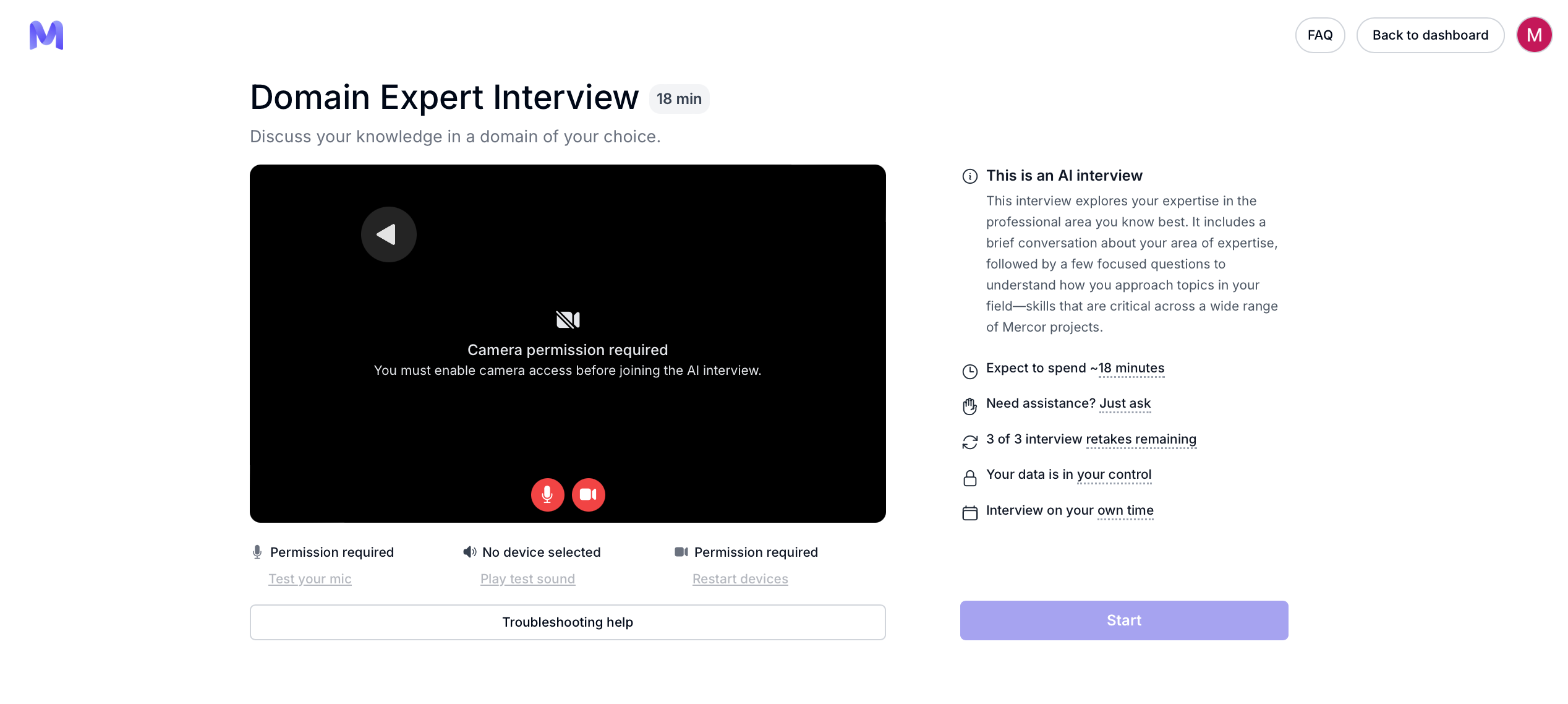 mercor ai interview