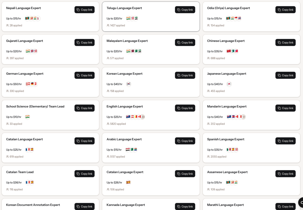 Language expert jobs for ai training 2026