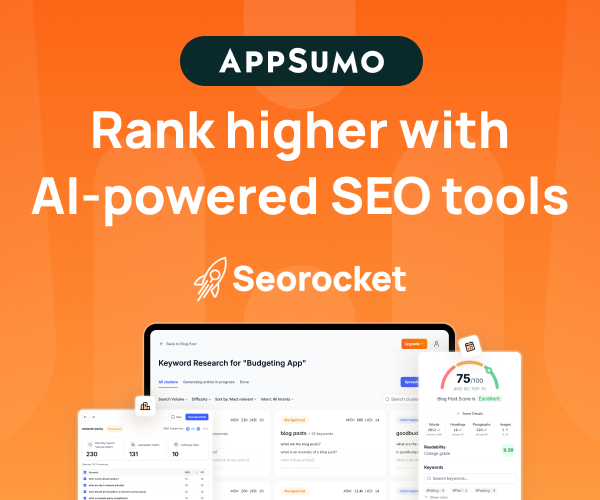 Appsumo seoRocket ai seo tool