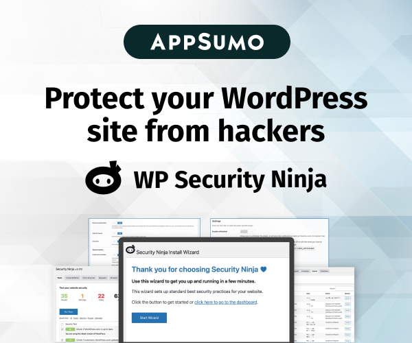 Appsumo wordpress security ninja