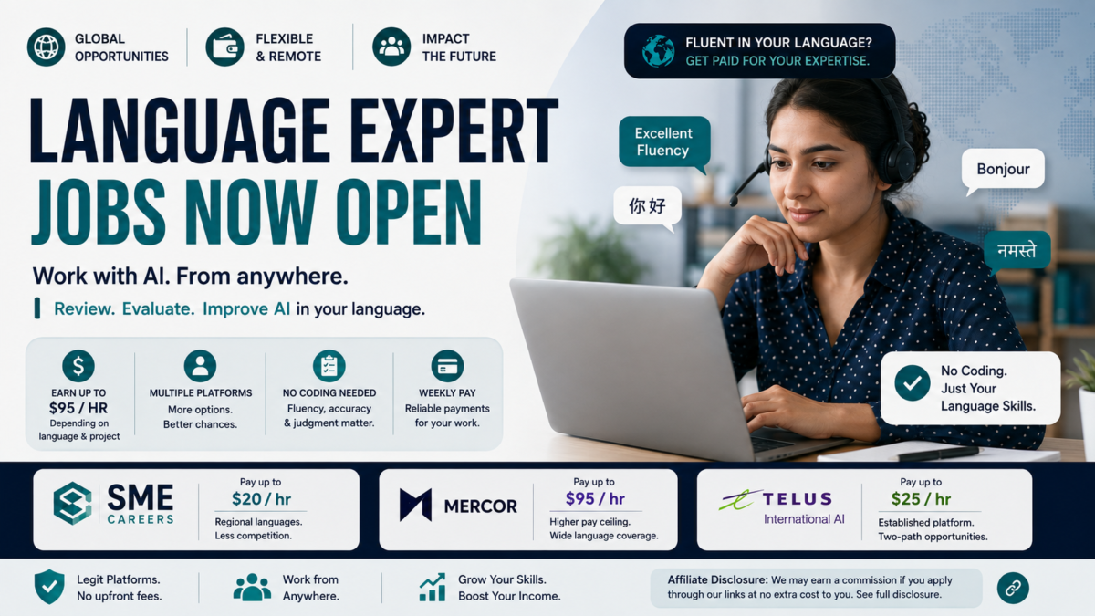 language expert jobs for AI training