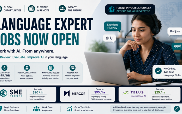 language expert jobs for AI training